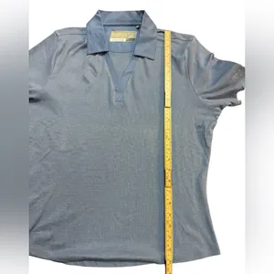 Cutter & Buck Women’s Light‎ Blue Polo Shirt Classic Collar Golf Top Sz M thumbnail 4