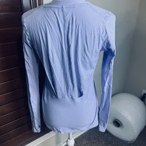 Lululemon Let Be Long Sleeve Tee Wee Stripe Lullaby Cool Breeze‎ Purple Shirt M thumbnail 4