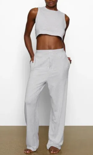 Skims Boyfriend Loose Pants Light Heather Grey thumbnail 6