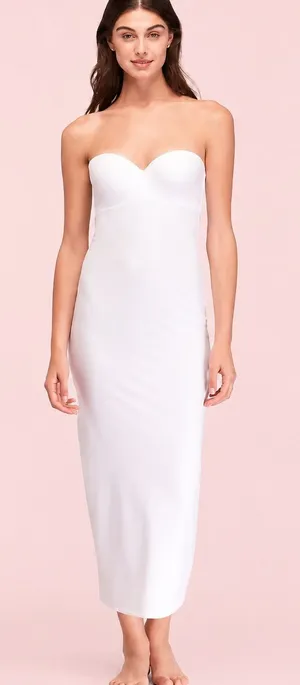 David’s Bridal White Full Slip Shapewear Strapless 36B Bridal Dress Slip thumbnail 1