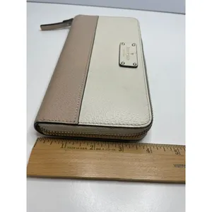 KATE SPADE Wellesley Neda Clutch Wallet Zip Around Beige Off-White thumbnail 12