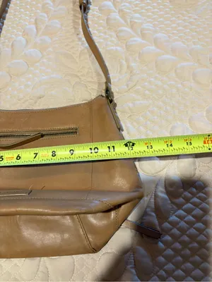 Lucky Brand leather crossbody bag soft tan/beige leather thumbnail 10
