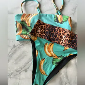 Beach Riot Highway Bottom Banana Leopard and Bikini Swimsuit Women’s Sz XS thumbnail 4