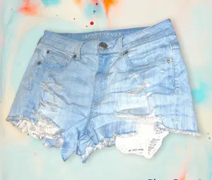 American Eagle Distressed Hi-Rise Shortie thumbnail 1
