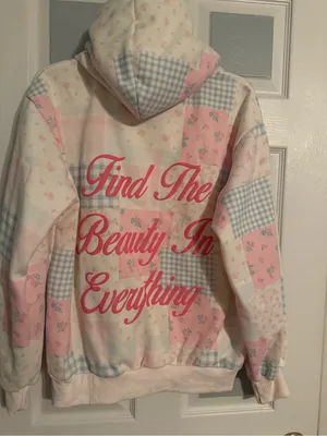 Altar’d State Find The Beauty In Everything Patchwork Pastel Hoodie thumbnail 3