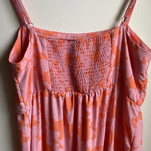Social Standard by Sanctuary Floral Tiered Maxi Dress (Sz L) Pink & Orange thumbnail 8