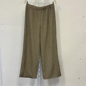 Peppermayo Geometric Diamond Print 2 Piece Set Shirt Wide Leg Pants Brown US 4 thumbnail 6