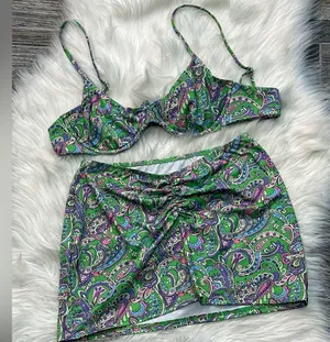 Kasakai Hendrix Bikini Top and Pippa Swim Skirt in Paisley Princess thumbnail 4
