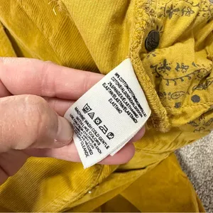 We The Free High Rise Skinny Corduroy Frayed Raw Hem Pants in Mustard Yellow 29 thumbnail 11
