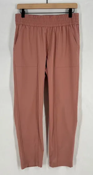 Stitch Star Ankle Pants Womens S Pink‎ Stretch High Rise Tapered Leg Athletic thumbnail 1