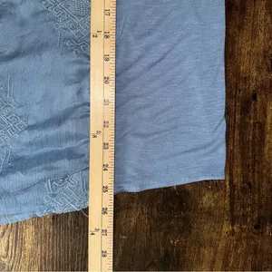 Style and Co Top Womens Blue 2X Sleeveless Embroidered Rayon Blouse thumbnail 6
