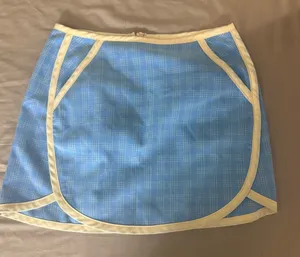 Urban Outfitters Blue Plaid Skirt‎ with Cream Trim Size Small thumbnail 1