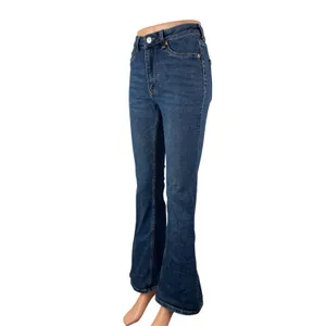H&M Women's Blue Mid Rise Flared Y2k Bootcut Bell Bottom Denim Jeans Size 4 thumbnail 3