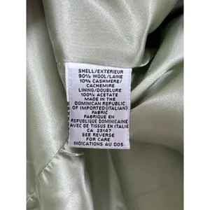 Talbots Sage Green Wool Cashmere Blend Double Breasted Pea Coat Size 4 Italian thumbnail 4