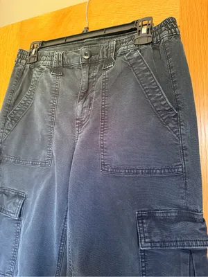 American Eagle Women Stretch Cargo Straight Pants Blue Gray Size 6 Long Tall thumbnail 2