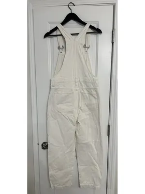 MADEWELL Straight-Leg Overalls in Tile White Size Small thumbnail 7