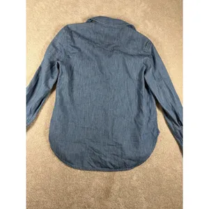 lola river‎ denim pearl snap shirt Xs thumbnail 6