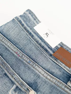 Judy Blue - Distressed Paint Splatter Denim Shorts thumbnail 3