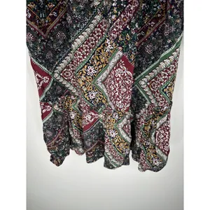 Rose & Grace Boho Patchwork Peasant Dress Rayon Off Shoulder Festival Sz‎ S thumbnail 3