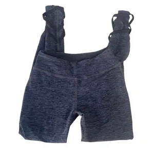 Beyond Yoga Heathered Leggings Women's Size S Black Blue Lattice Ankle thumbnail 2