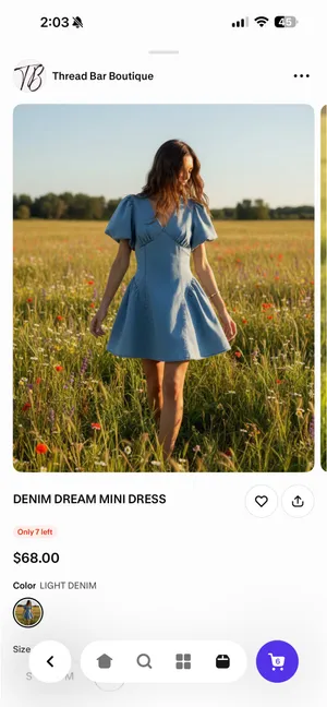 Denim dress Size L thumbnail 2