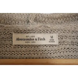 Womens Abercrombie & Fitch Grey Knit Cotton Blend Drawstring Sweater Size Medium thumbnail 3