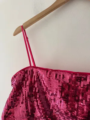 H&M Pink Sequin‎ Bra Crop Top thumbnail 2