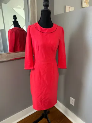 Boden x Anthropologie Mia Ottoman Midi Dress Pink Textured Size 4. thumbnail 2