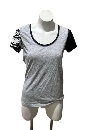Fox Racing T-Shirt Womens Size M Heather Gray Scoop Neck Open Back Cutout thumbnail 1