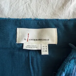 Anthropologie blue knit midi skirt thumbnail 4