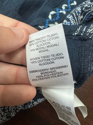 Lucky Brand Navy and White Embroidered Tank Top Blouse Size Medium thumbnail 5