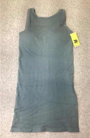 All in Motion Womens Seamless Active Dress XL Steel Blue Ribbed Built-in Bra NEW thumbnail 1