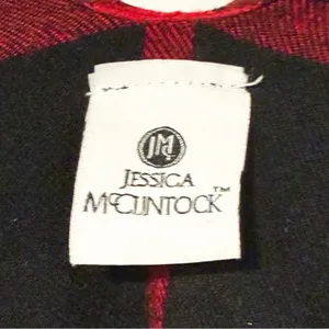 Jessica McClintock Super Soft Black Plaid Poncho Caper‎ One Size fits most thumbnail 3