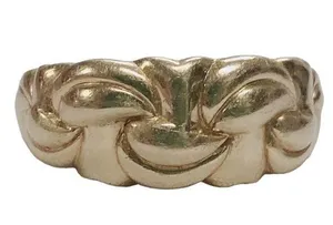 Atasay Kuyumculuk AK 14K Yellow Gold Smooth Byzantine Sz 10 Band State Ring thumbnail 1