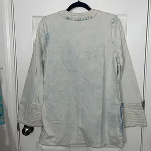 FREE PEOPLE "Dreaming of Denim" Tunic Dress/Top Cloud Wash Small (Oversized) NWT thumbnail 12