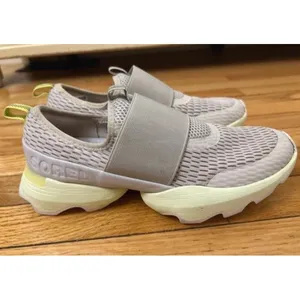 Sorel Women’s Sneakers Size 7.5 Kinetic Impact Strap Gray Mesh Slip On Shoes thumbnail 2