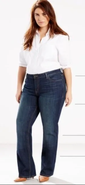 Levi's NWT 590 Bootcut Fuller-Waist Jeans 22W thumbnail 1