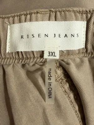 Risen Jeans Los Angeles The Carly Cargo Pants Taupe Wide Leg Size 3XL 90s Grunge thumbnail 5