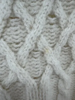 Aran Crafts Cream Cable-Texture Turtleneck zip up cropped cardigan 100% wool M thumbnail 10