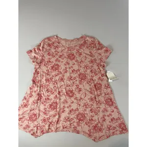 Wonderly Flowy Asymmetrical Hem Floral Top Size L Lightweight NWT thumbnail 6