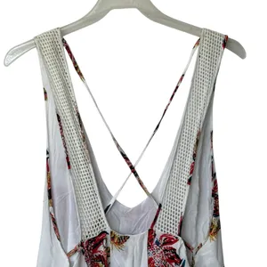 FREE PEOPLE Thought I Was Dreaming Floral Mini Dress Ivory halter L thumbnail 7