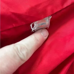 VTG Wellington fashions Red Double-Breasted Kashmiracle Peacoat Size L Vegan thumbnail 8