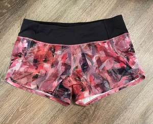 Lululemon Run Times Short II Abstract Print Strapless Bandeau Size 8 thumbnail 1