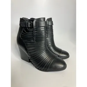 Circus by Sam Edelman Talon Ankle Boots Womens 7M Black Excellent‎ Caged Strappy thumbnail 3