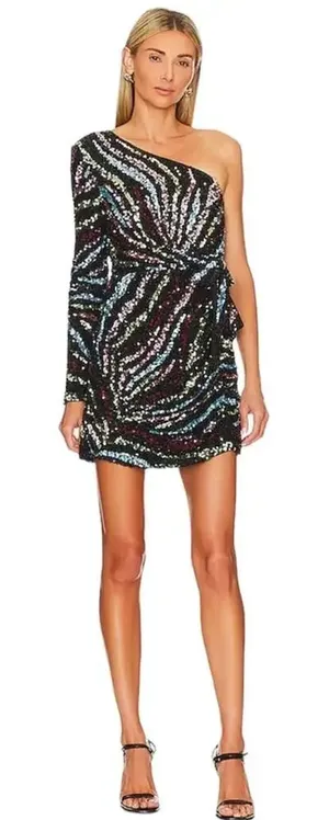 SHOW ME‎ YOUR MUMU Shimmy Mini Dress in Starburst Sequins NWT size XS Party thumbnail 1