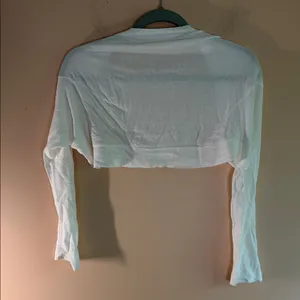 Women's White Cropped Bolero Shrug thumbnail 5