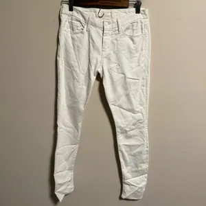 Mother Denim The Looker Skinny Jeans in Mirror Mirror White- Size 26 thumbnail 3