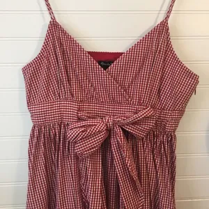 Alexandra Bartlett Gingham Cotton Midi Dress​ Red Size 2 thumbnail 2