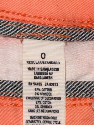 American Eagle Low Rise Micro Mini Chino Shorts Coral Tribal Geometric 0 Preppy thumbnail 5