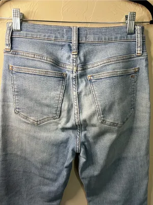 Madewell Stovepipe High Rise Straight Leg Jeans Euclid Wash Light Denim thumbnail 9
